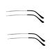 Healeeved 2 pair of glasses accessories glasses frames sunglasses ear handles Brillen replacement brackets for glasses glasses glasses glasses glasses glasses socks glass metal extraterrestrial universal Silver Silver Silver Silver 13.8x0.5cmx2pcs