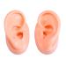 Soft Silicone Ear Model Artificial Imitation Real Ear Mold Flexible for Jewelry Earring Display Impression Taking Practice (Beige)