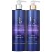 Hair Biology Silver Shampoo and Conditioner Set. 12.8 Fl Oz. Bottles. With Biotin Silver and Glowing for Gray or Color Treated Hair. Paraben Free. 12 Fl Oz (Pack of 2)
