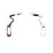 Glasses-nose cushion cushion replacement-nose padding nose bridge replacement-nose padding nose bridge made of metal 1 pair of silver-colored metal-insert-nose-nasal cushion arm replacement glasses-NA