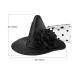 Retro Black Witch Hat Hair Clip - Halloween Party Accessory with Black Flower Decoration - Buy Online on GoSupps.com