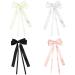 Double Layer Ribbon Bow Hair Clip Women Korean Bowknot Long Ponytail Clip Sweet Girls Hairpin Barrettes Headwear Gift Beige - Buy Online on GoSupps.com
