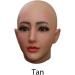 EQAIWUJIE Face Mask Realistic Handmade Female Silicone Head Mask for Crossdresser Transgender Cosplay Halloween Masquerade (Tan) - Buy Online on GoSupps.com
