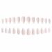 YoYoee Almond Fake Nails - Cute French Short Press on Nails for Women - 24Pcs Pearl Full Cover Stick on Nails - Buy Online on GoSupps.com
