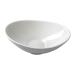 Zerodeko Ingot Bowl Flatware Pasta Bowls Ornament Container Cereal Ceramic Ramen Kitchen Bowl Salad Food Bowl White 16.5X11X6CM