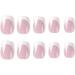 Justotry 24 Pcs Milky White French Short False Nails - Trendy Nude Squoval Fake Nails with Glue - Women's Nail Art - Buy Online on GoSupps.com