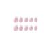 Justotry 24 PCs White Angular Press On Nails Pink & White Square French Artificial Nails for Stunning Nail Art - Perfect for Women - Buy Online on GoSupps.com