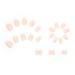 Justotry 24 Glossy Almond Press-On Nails | Short White French & Nude Oval Acrylic Artificial Nails for Women - Buy Online on GoSupps.com