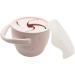 Baby Weaning Set with Silicone and Wood | Toddler Feeding Kit | Plate, Cup, Bowl, Fork, Spoon, Snack Cup Lid | Light Pink - Buy Online on GoSupps.com