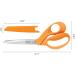 Fiskars Crafts 8190 RazorEdge Fabric Shears  9-Inch Orange 9 Orange - Buy Online on GoSupps.com