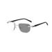 Multifocus Rimless Reading Glasses for Men Blue Light Blocking Readers Photochromic Glasses Anti UV Glasses (Color : Silver Size : 2.0x)