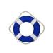 Hampton Nautical Vibrant Blue Lifering with White Bands, 10" Solid Blue 10 inch