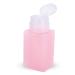 Empty Dispenser Pump Bottle Refillable Nail Art Polish Remover Press Bottle Lotion Makeup Removal Pump Press Bottle for Nail Salons Makeup Artists(Pink)