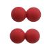 Gatuida 2st massage ball full body massage ball mobility peanut self-massage silicone gag foot massage peanuts peanut ball peanut yoga roller foot sole massage ball yoga ball fitness red