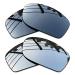 SEEABLE Premium Polarized Mirror Replacement Lenses & Nose Piece for Oakley Fives Squared Sunglasses Black Chrome Mirror+silver Mirror