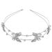 Beaupretty Bride Wedding Headband  Rhinestone Crystal Ornament Butterflies Girls Crown Tiara for Females (Silver)