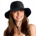 Waterproof Sun UPF 50+ Bucket Hat UV Protection Packable Brimmed Boonie for Women Men Summer Lightweight Hiking Outdoor Cap Black One Size