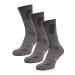 Merino.tech Merino Wool Socks for Women And Men - 85% Merino Wool Hiking Socks Crew Style Light Grey Pack of 3 9-12