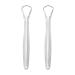 2 pieces of metal tongue scraps for adult children 100% bpa free reusable fresh breath fight bad breath tongue clean Pack 2 pieces white