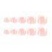 24Pieces Fake French Toe Nails Set Press On Short Square Kits Wearable False Nails Fashion Feet Tips Art False Nails Toe Nails Flat Shape Wearable Nails
