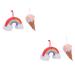Hemoton 4 Pcs Rainbow Bath Exfoliating Loofah Sponge Sponge Bath Stuff Bath Accessories Shower Ball Loofah for Exfoliating Loofah Back Scrubber Shower Loofah Back Loofah