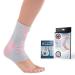 Doctor Developed Ankle Brace/Compression Sleeve/Ankle Support - & Doctor Written Handbook - Protector/Guard with Silicon Gel Pad for Foot Support Single (Pink/Grey M) Pink/Grey M