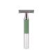 M HLE NEO safety razor|double edge safety razor for beginners and experienced shavers|sustainable eco-friendly and reusable|for men and women|chrome with sage green silicone grip handle