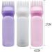 JIHUOO 2 Pcs 6 Ounce Plastic Root Comb Applicator Bottle Hair Dye Color Comb Bottle Hair Oil Applicator Bottle Hair Dye Container Applicator Bottle with Graduated Scale Black - Buy Online on GoSupps.com