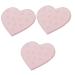 FRCOLOR 3pcs Eyelash Adhesive Station Lashes Glue False Eyelash Holder Lash Tray Eyelash Extension Glue Pad Heart Glue Pallet Tiles Eyelash Storage Gasket Fake Eyelashes Glass Epoxy Pink