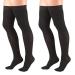 Truform 30-40 mmHg Compression Stockings for Men & Women Thigh High Length Dot-Top Closed Toe Black Medium (Pack of 2) Black Medium (1 Pair) (Pack of 2)