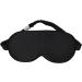 Yunchi 100% Silk Sleeping Mask | Luxurious 19 Momme Mulberry Blindfold for Men & Women | Comfortable Bio Satin Eye Mask for Restful Sleep (Black) - Buy Online on GoSupps.com