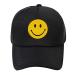 lycycse Smile Face Trucker Hat Retro Mesh Baseball Cap with Smile Patch Foam Neon High Crown Y2K Hats for Men Women Black 2