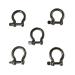 5 Pieces Stainless Steel 316 Type Round Bow Shackle 5/32" (4mm) Marine Grade