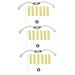 FOMIYES 3 pcs Line Mapping Measuring Eyebrow Measure Shaping Level Shaper Auxiliary Horizontal Tool Marker 1 count (Pack of 1) Silverx3pcs