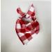 Tartan Check Dog Bandana Ties Like a Neckerchief Soft Cotton (Red & Blue Tartan) - Buy Online on GoSupps.com