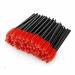 100 Mascara Wands Bulk Disposable Eyelash Eye Brow Brushes Applicator Spoolie Applicator Lash Extensions Makeup Tool Set (RED)