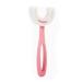 SUICRA Toothbrushes Toothbrush U Silicon Toothbrush Oral Cleaning Manual Handheld (Color : Pink)
