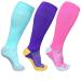 XAIVEZL Compression Socks for Women Circulation Plus Size Compression Socks Wide Calf Knee High Support XXL 3XL 4XL 3 Pairs-p 3X-Large