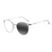 EFLAL Near Far Multifocal Progressive Men's Round 3 in One UV400 Varifocal Transition Photochromic Reading Glass 150 distance 350 reading Transparent Gray