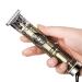 Jiklophg Retro Alloy Customize Hair Trimmer Rechargeable Hair Trimmer Barber Men's Hair Clipper Professional Hairdresser Retro Bronze