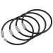 Large Key Ring Wire Stainless Steel Keychain Car Cable Keyring Loop Luggage Tag Hinge Keepers Binding Carabiner Big Locking Black