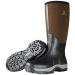 Dark Lightning Rubber Boots for Men and Women, Waterproof Muck Rain Boots with Steel Shank for Fishing Hunting,Neoprene Durable Black Rubber Boots 16 Women/14 Men Brown