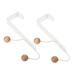 STOBAZA 2pcs Hook up Clothes Rack White Door Backpack Hooks Bathroom Towel Hooks Wall-Mounted Clothes Ball