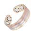 Trendy Tri Tone Magnetic Copper Rings for Women Copper Jewelry with 4 Magnets Women's Day Gift
