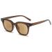 Vevesmundo sun reading glasses Tested reading glasses women men rectangular sunglasses blue light filter horn glasses visual aid with visual strength 1 piece of brown frame & brown lentils 3.5 x