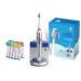 Pursonic S450 Deluxe Plus Rechargeable Sonic Electric Toothbrush with built in UV Sanitizer and bonus 12 brush heads included  Silver