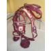 SHOWMEN CRAFT Cherry Beige Synthetic Patent Nylon Horse Driving Harness with Designer Bridle - SHETLAND | International Shipping Available - Buy Online on GoSupps.com