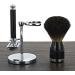 HRTC Men's Shaving Brush - Double-Sided Safety-Roof Razor Holder | Silver 6.5x9cm - Premium Grooming Tool for Perfect Shave - Buy Online on GoSupps.com