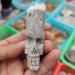 1pcs Clear Quartz Crystal Chyrsanthemum Cluster HandCarved Skull Specimen s