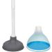 BOOMJOY Heavy Duty Toilet Plunger with Holder Set - White Blue | Bathroom Essential - Buy Online on GoSupps.com